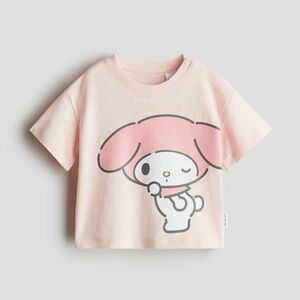 H&M Baby Girl Toddler Top T-Shirt Cotton My Melody Peach Pink Sz 4T